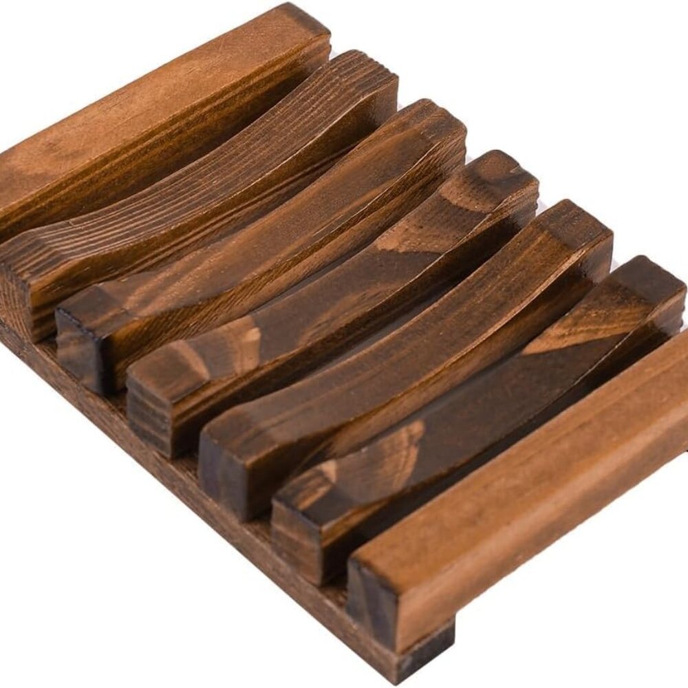 1 PCS Hawaii Style Bathroom Accessories Handmade Natural Wood Soap Dish Wooden S